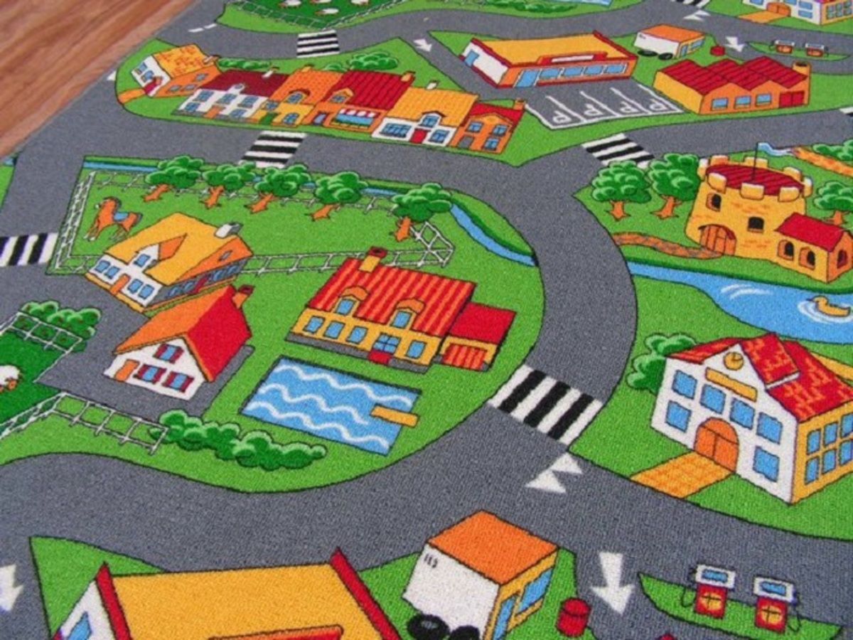 Koberec Ourbaby LITTLE VILLAGE 6052-0 150x250 cm mix barev - obrázek 1
