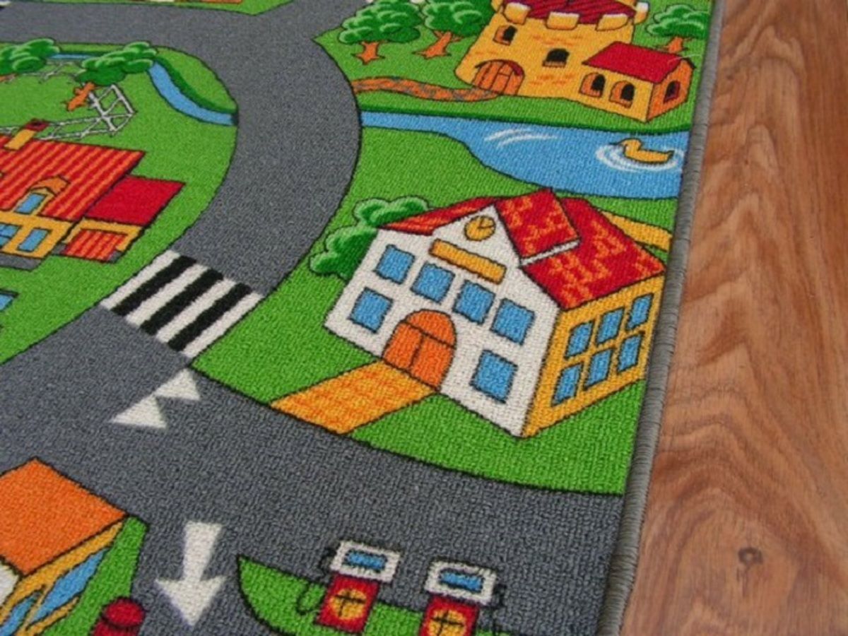 Koberec Ourbaby LITTLE VILLAGE 6052-0 150x250 cm mix barev - obrázek 2
