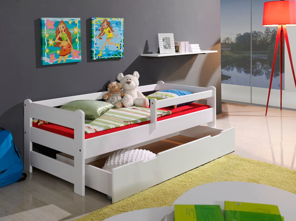 Dětská postel Ourbaby Guardy Boulder White bílá 180x80 cm - obrázek 1