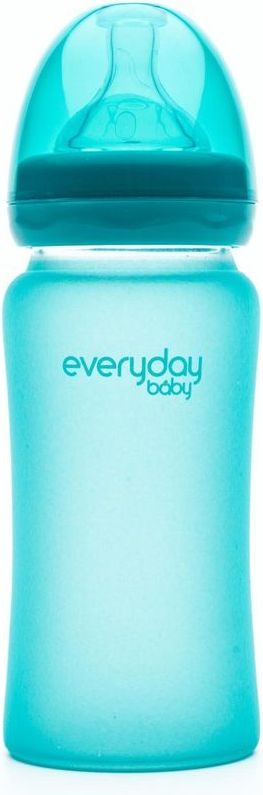 Everyday Baby Láhev sklo senzor 240ml Turquoise - obrázek 1