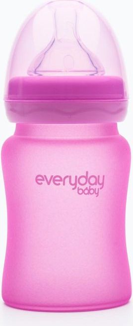 Everyday Baby Láhev sklo senzor 150ml Pink - obrázek 1