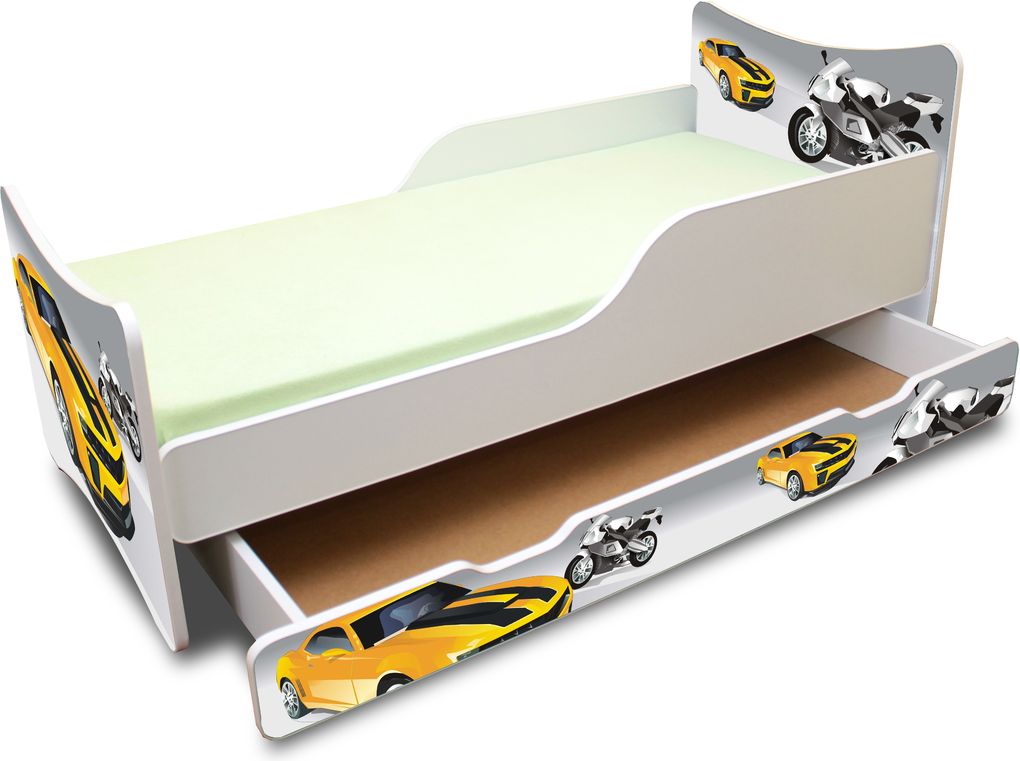Dětská postel Ourbaby Racer bílá 180x80 cm - obrázek 5