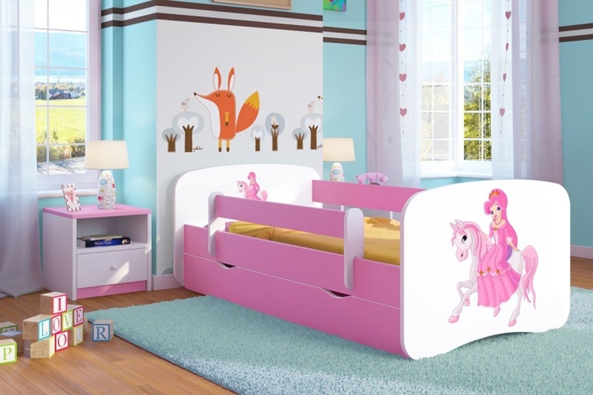 Dětská postel Ourbaby Princess růžová 140x70 cm - obrázek 1