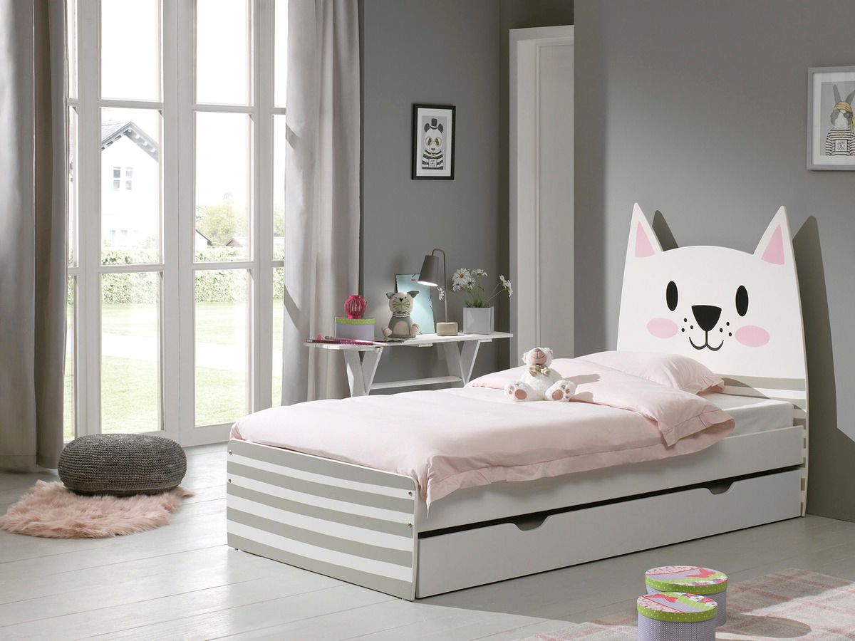 Dětská postel VIPACK FURNITURE Cat šedá - obrázek 2