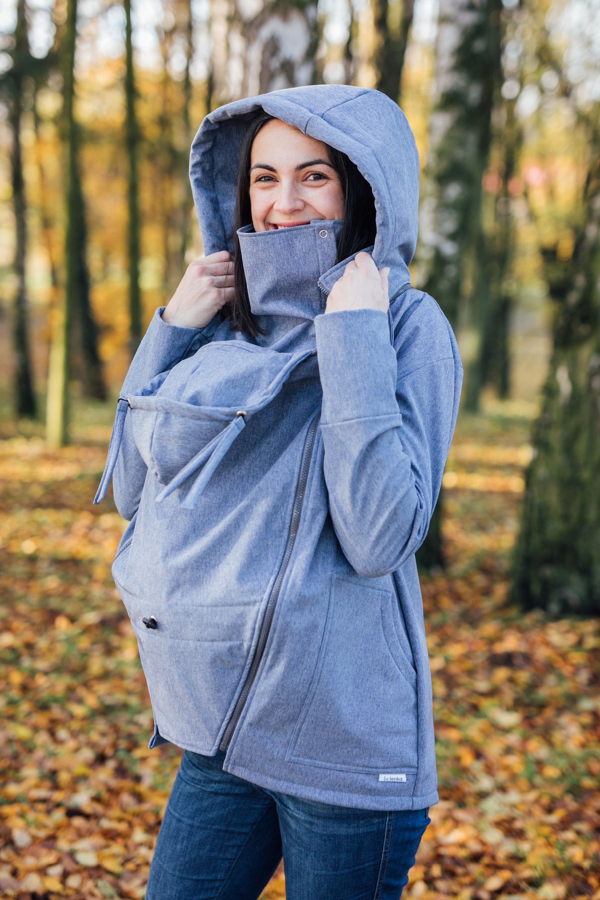 Softshellová bunda Be Lenka - Steel Blue Provedení: Nosící bunda se softshellovou vsádkou 2 v 1, Velikost: XL - obrázek 3
