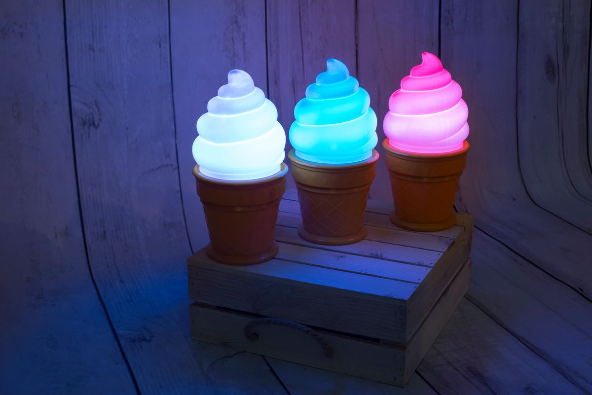 Dětská LED lampička Zmrzlina - různé barvy modrá - obrázek 1