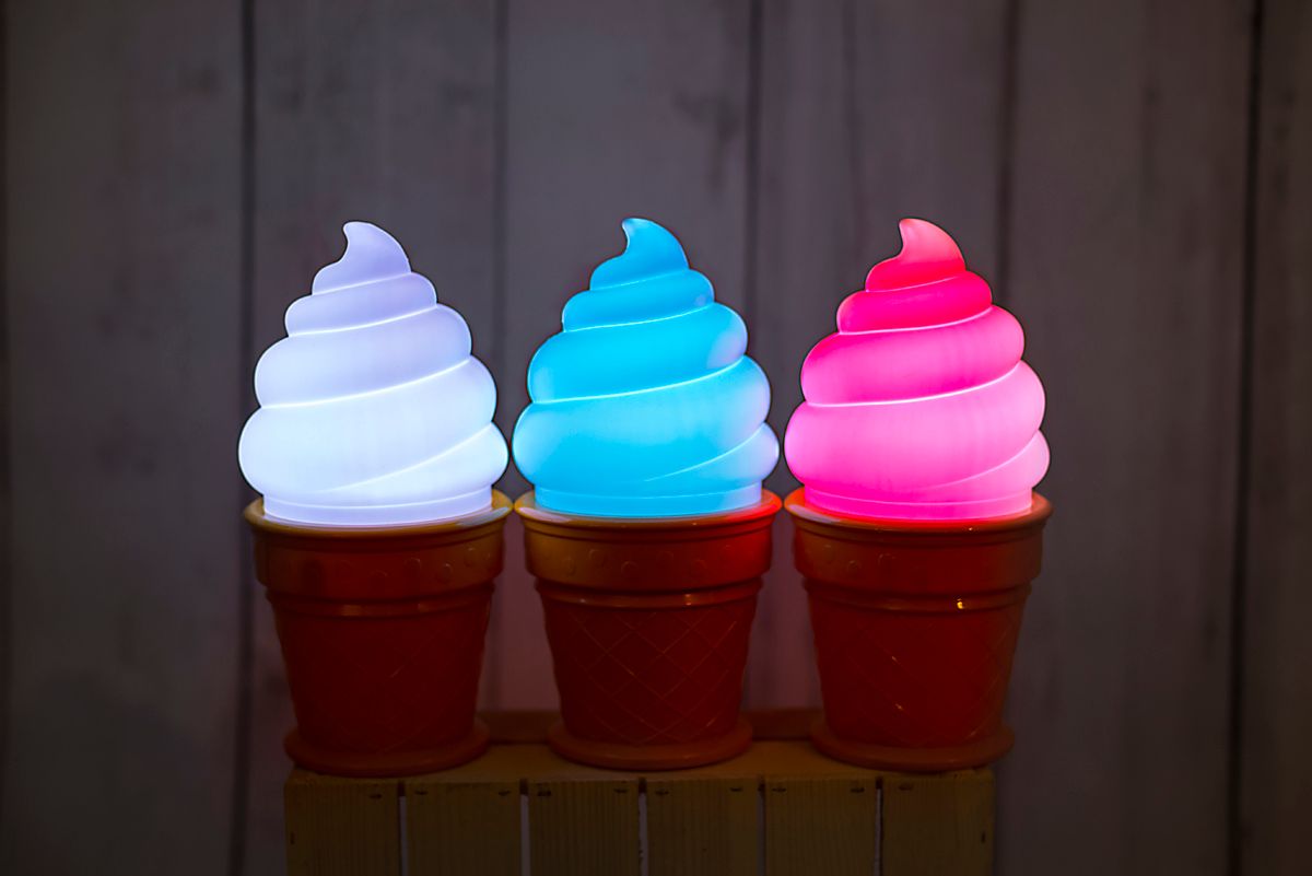 Dětská LED lampička Zmrzlina - různé barvy modrá - obrázek 2