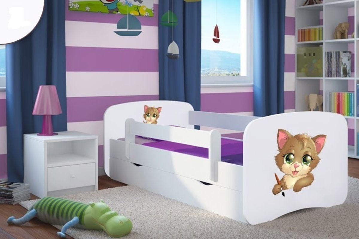 Dětská postel Ourbaby Kitten bílá 180x80 cm - obrázek 1