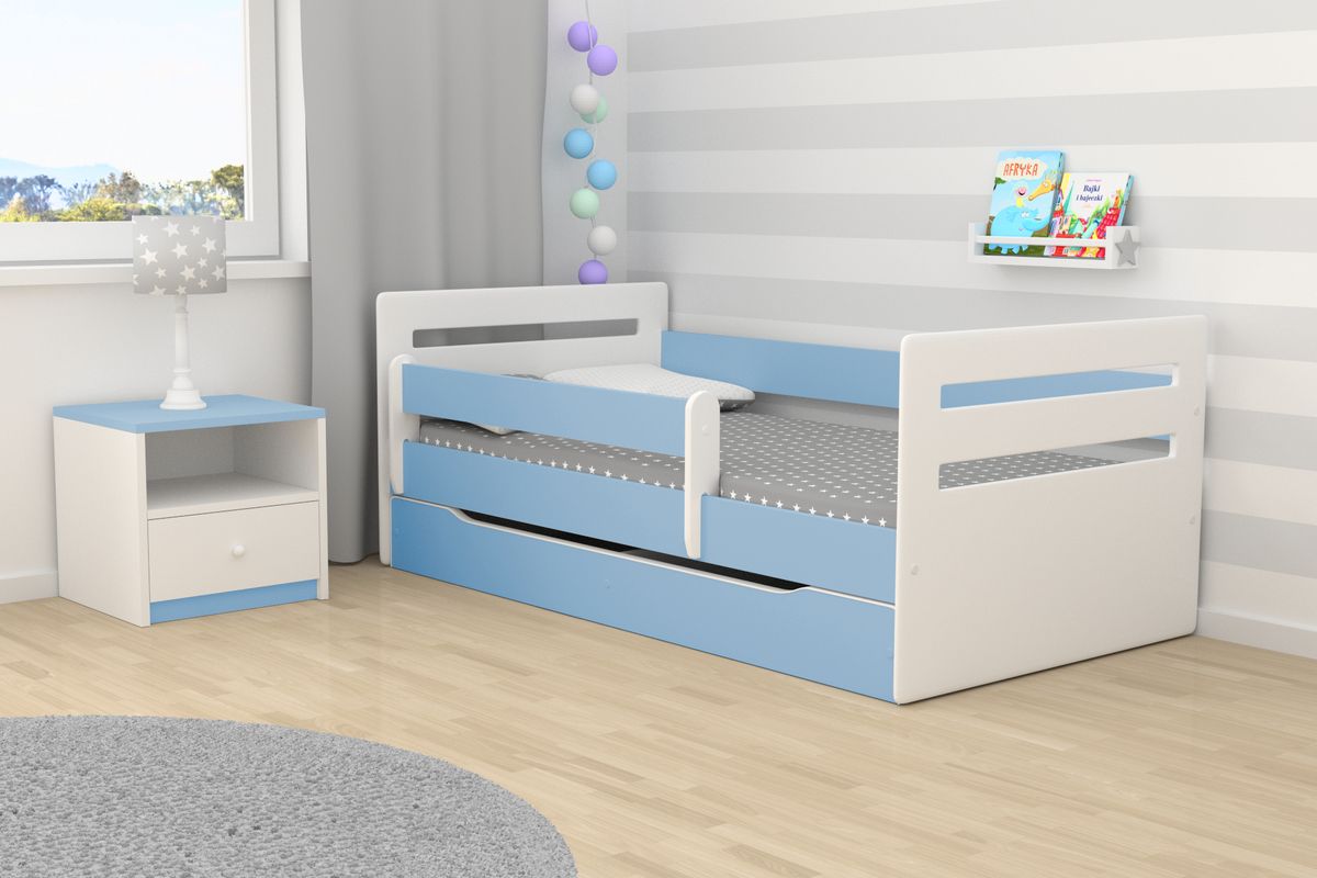 Dětská postel Ourbaby Tomi modrá 180x80 cm - obrázek 1