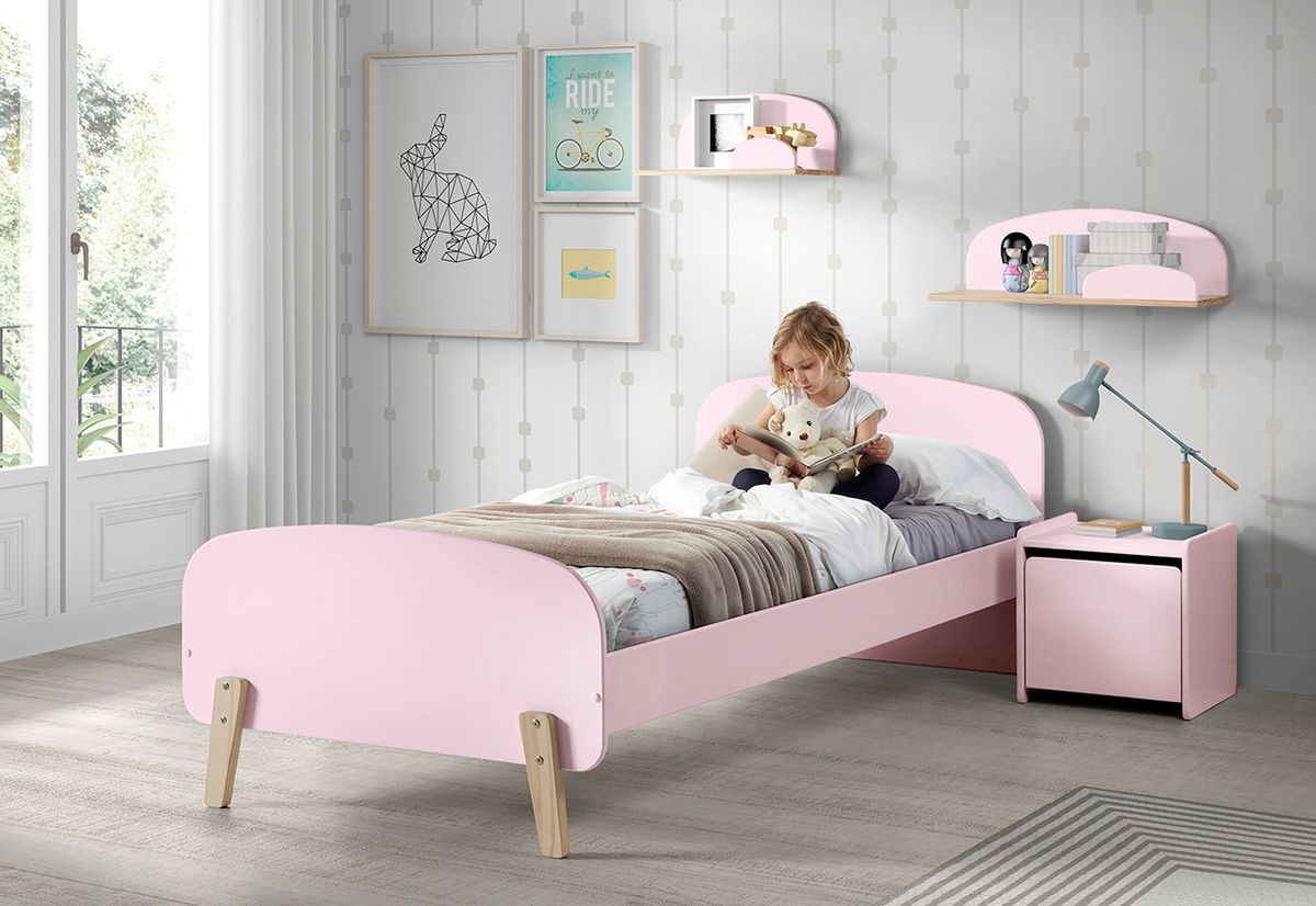 Dětská postel VIPACK FURNITURE Kiddy růžová 200x90 cm - obrázek 3