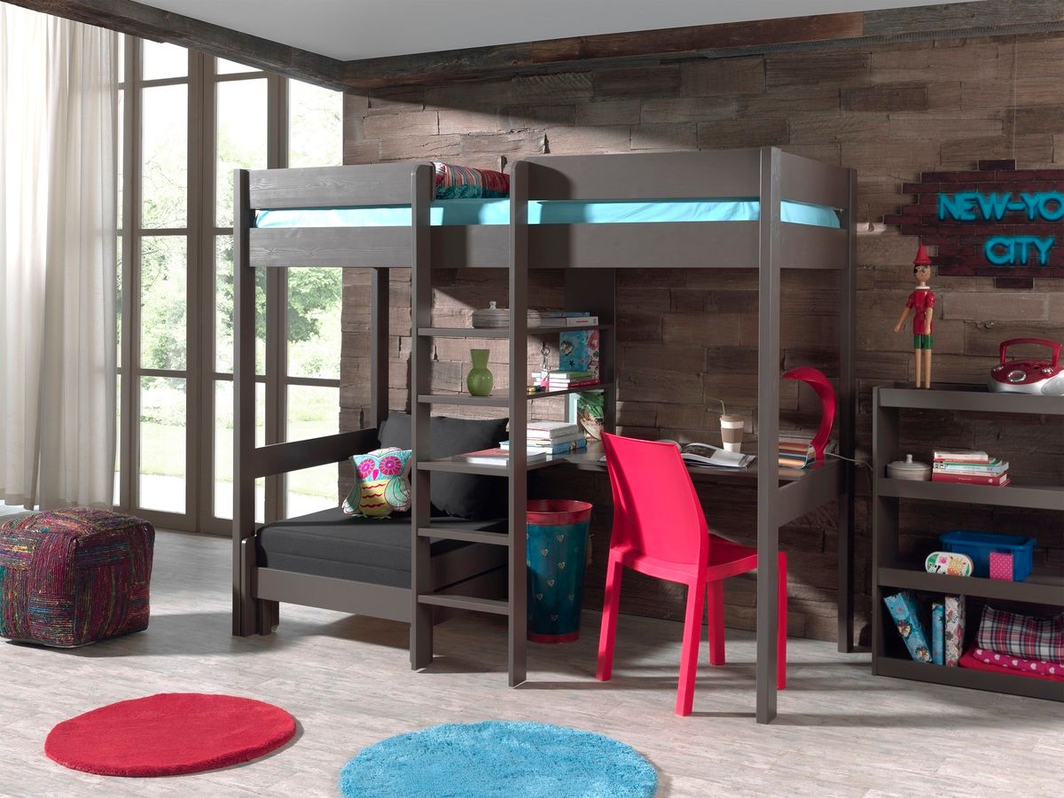 Dětská postel VIPACK FURNITURE Pino šedá 200x90 cm - obrázek 1