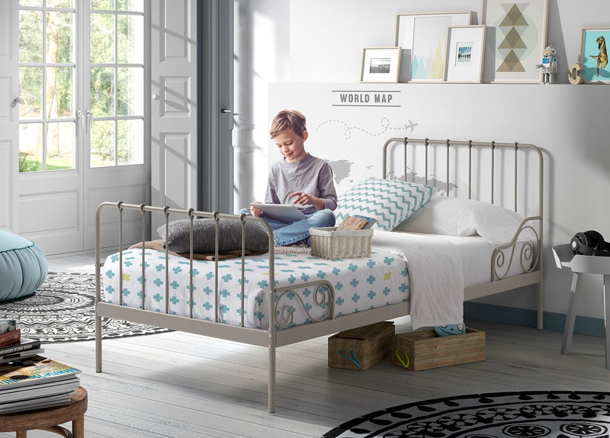 Dětská postel VIPACK FURNITURE Alice šedá 200x90 cm - obrázek 2