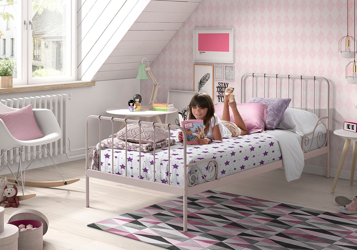 Dětská postel VIPACK FURNITURE Alice růžová 200x90 cm - obrázek 1