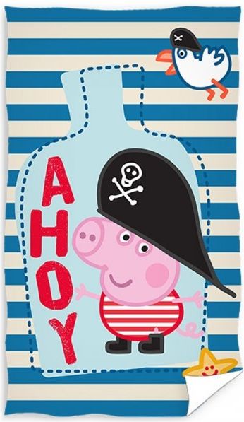 Carbotex · Dětský ručník Prasátko Peppa - motiv George pirát - 100% bavlna - 30 x 50 cm - obrázek 1