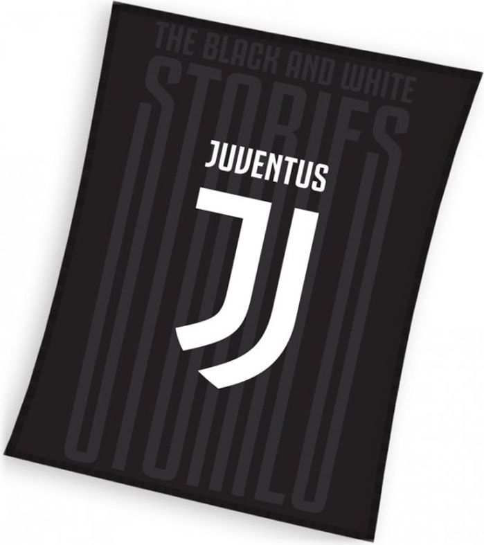 Carbotex · Velká fotbalová fleecová deka Juventus FC - černá - 150 x 200 cm - Oficiální produkt FC Juventus Torino - obrázek 1