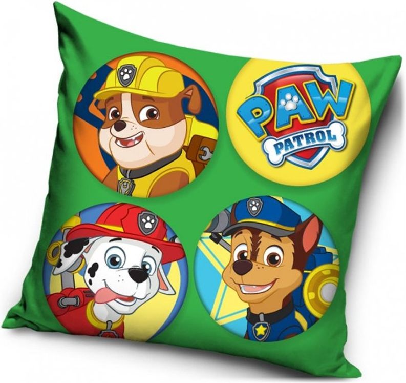Carbotex · Povlak na polštář Tlapková patrola - Paw Patrol - motiv Portréty štěňat - 40 x 40 cm - obrázek 1