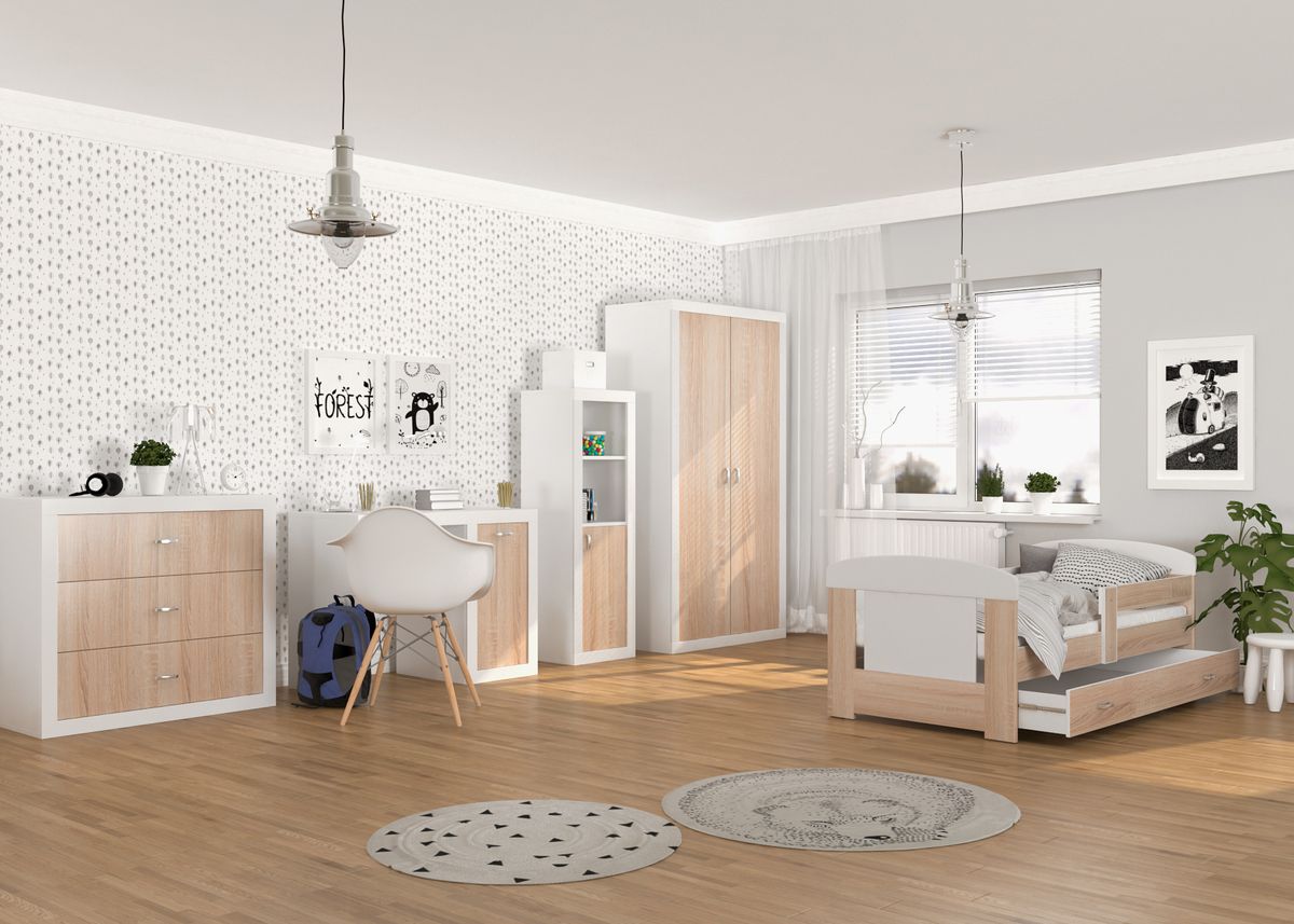 Dětský pokoj Filip - dub sonoma postel + úložný prostor 180x80 cm - obrázek 1