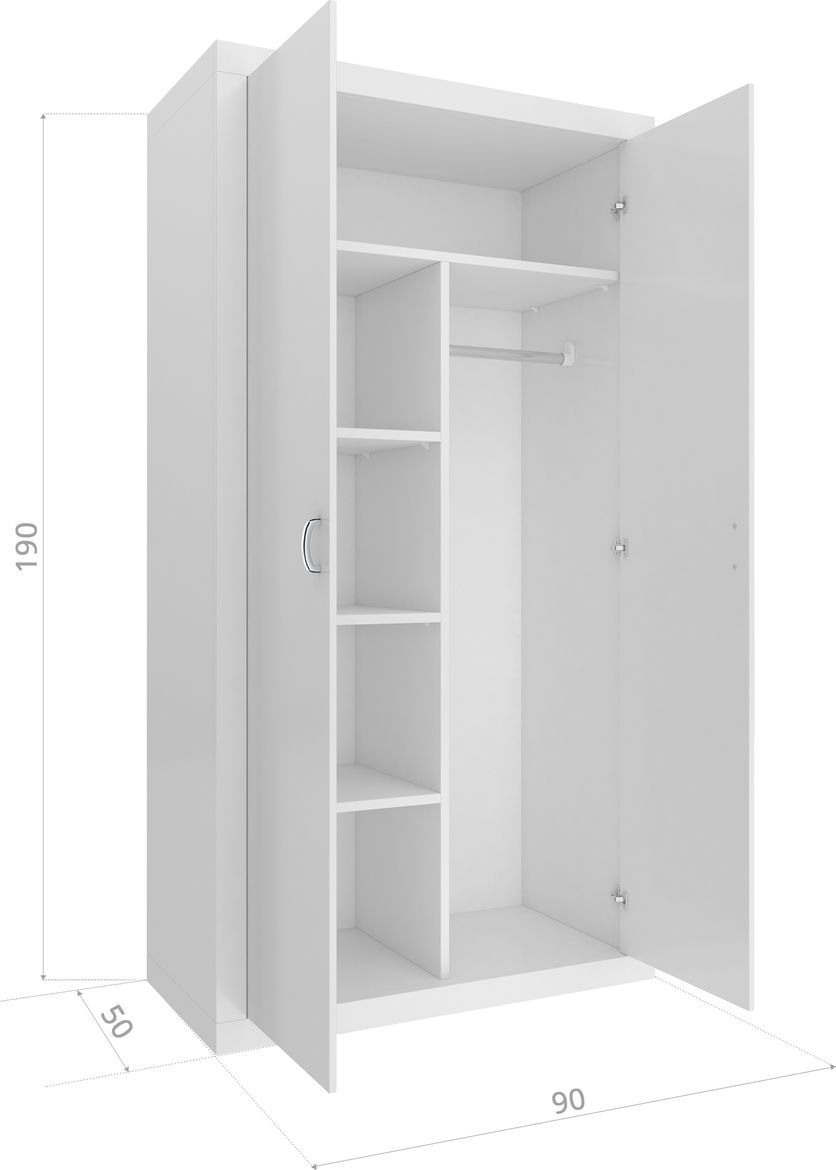 Dětský pokoj Filip - bílo-šedý postel + úložný prostor 180x80 cm - obrázek 9