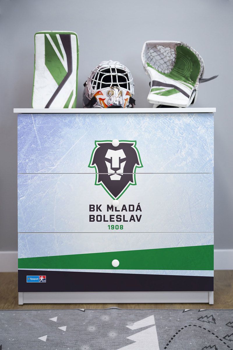 Hokejový pokojíček - BK Mladá Boleslav komoda - obrázek 3
