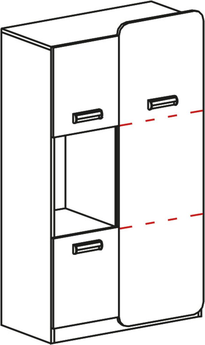 Kombinovaná šatní skříň L5 fialová - obrázek 2