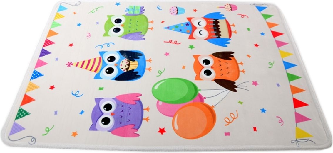 Koberec Ourbaby SOFT OWL PARTY 6080-0 120x170 cm šedá - obrázek 3