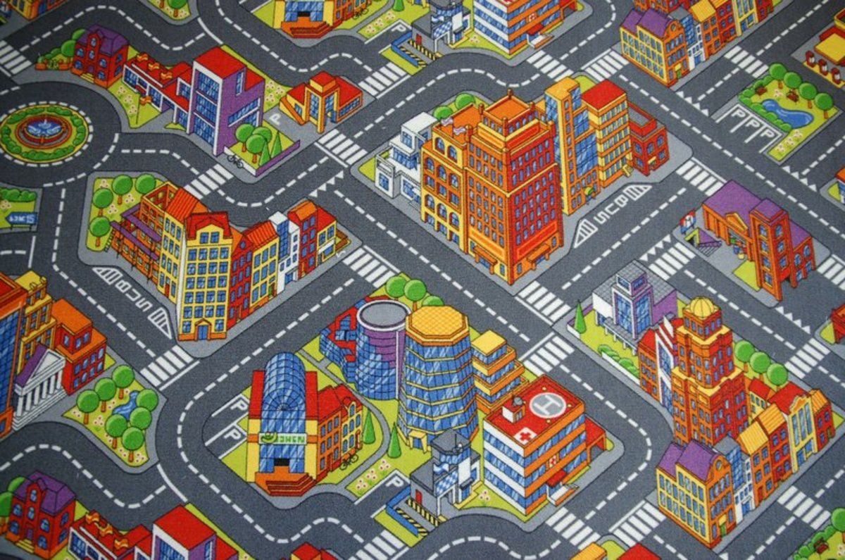 Koberec Ourbaby BIG CITY 6054-0 200x300 cm šedá - obrázek 1