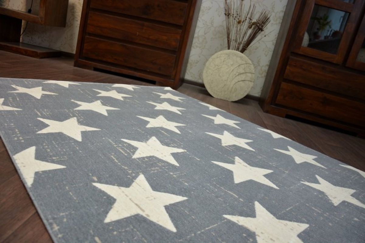 Koberec Ourbaby White Stars 14317-0 160x230 cm šedá - obrázek 3
