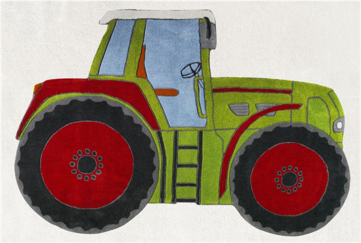 Koberec LIVONE Tractor 14356-0 obdélník 80x120 cm bílá červená - obrázek 1