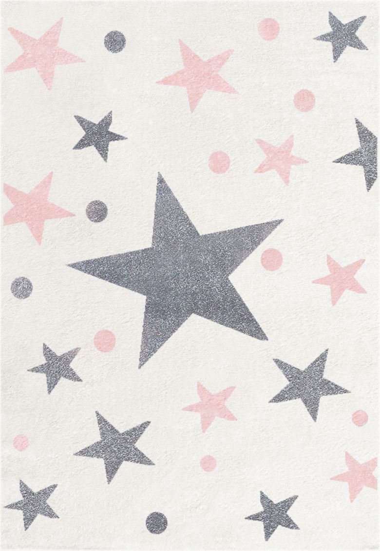 Koberec LIVONE Stars 16422-0 120x180 cm bílá - obrázek 1