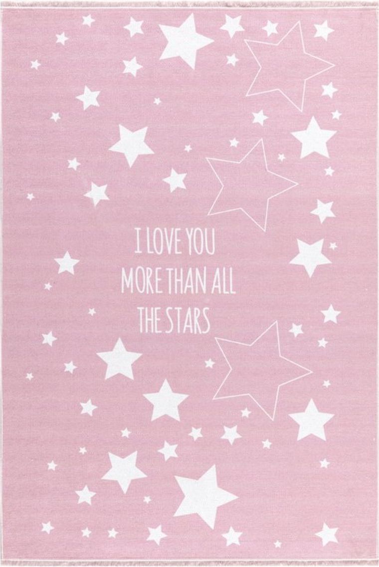 Koberec LIVONE Love you stars 18807-0 140x190 cm růžová - obrázek 1