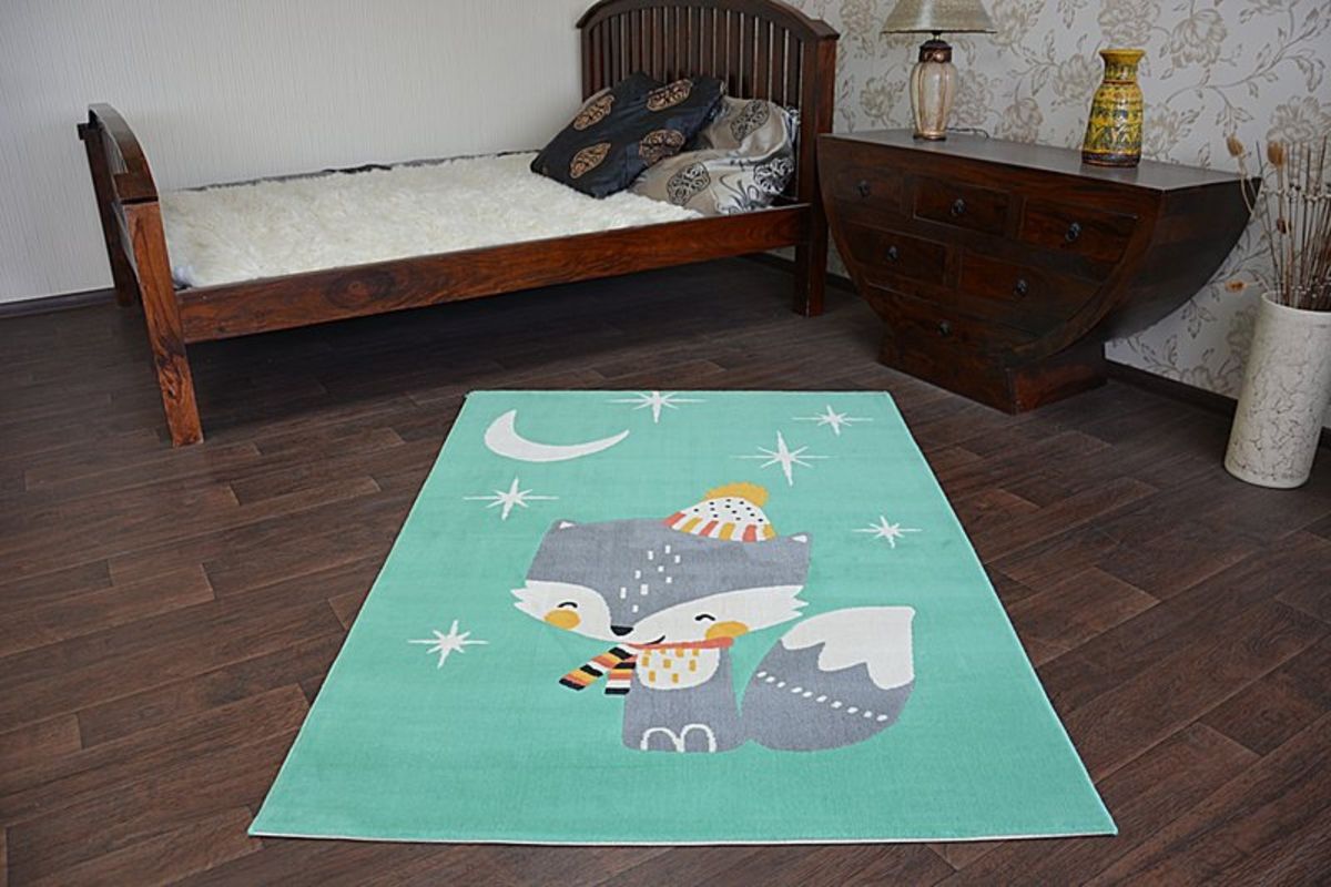 Koberec Ourbaby Fox 22579-0 obdélník 120x170 cm bílá modrá - obrázek 3