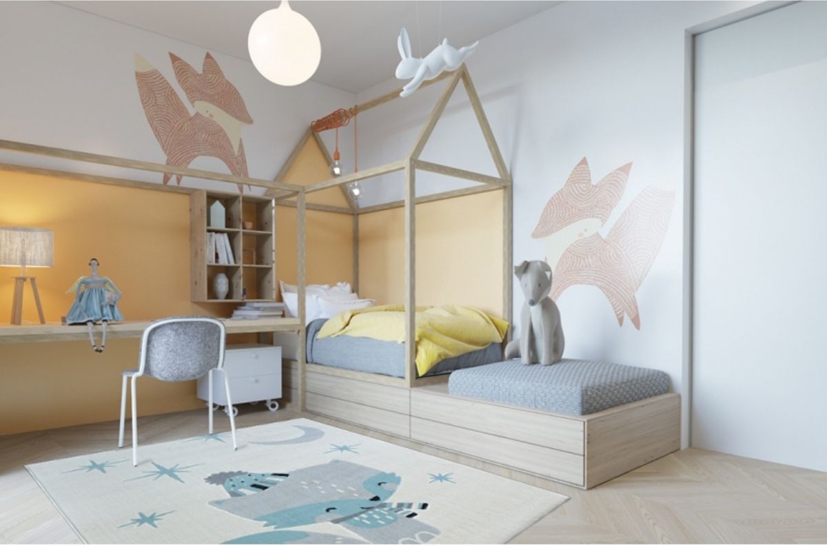 Koberec Ourbaby Fox 22578-0 obdélník 120x170 cm bílá hnědá - obrázek 1