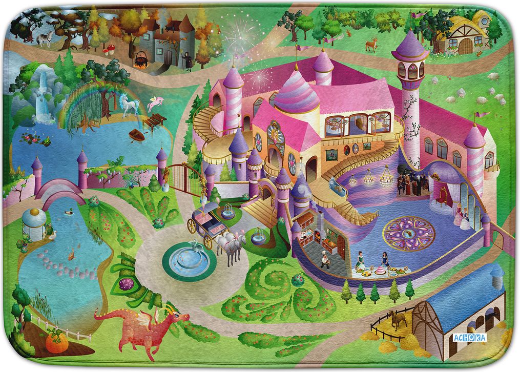 Koberec Ourbaby Soft castle 30026-0 obdélník 100x150 cm jiné barevné provedení - obrázek 2