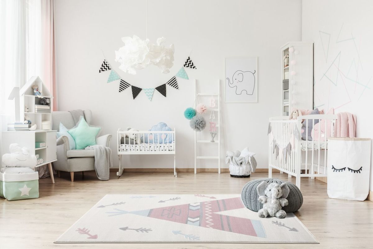 Koberec LIVONE Teepee 30515-0 obdélník 120x180 cm bílá modrá - obrázek 1
