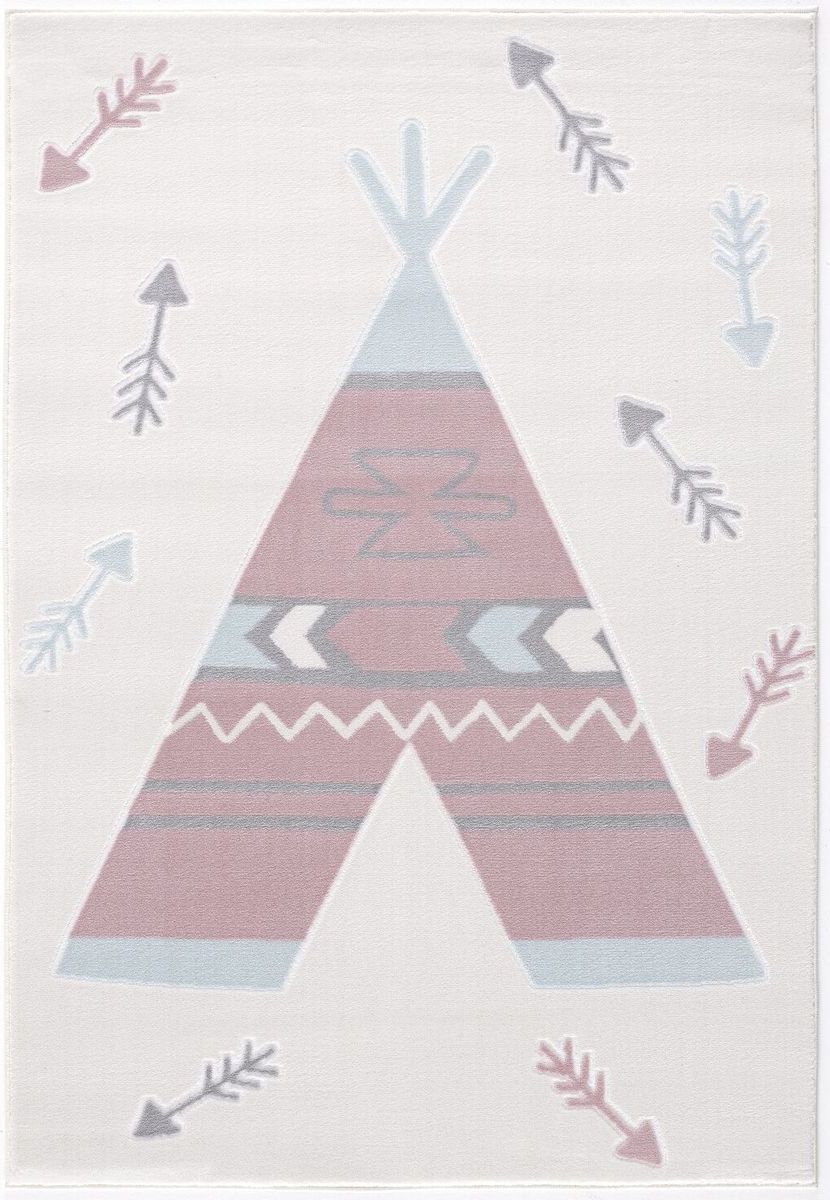 Koberec LIVONE Teepee 30515-0 obdélník 120x180 cm bílá modrá - obrázek 2
