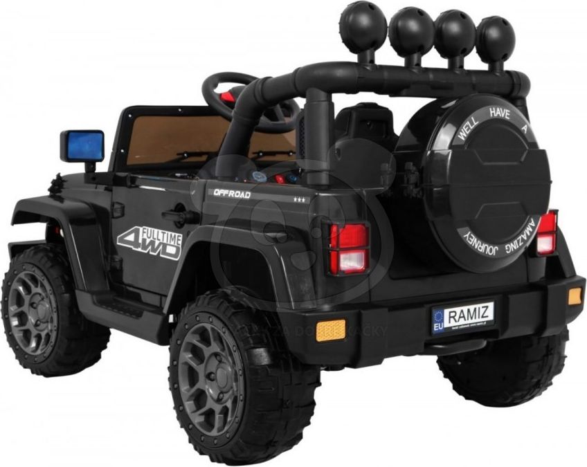 Elektrické auto JEEP Full Time 4WD - červené - obrázek 7