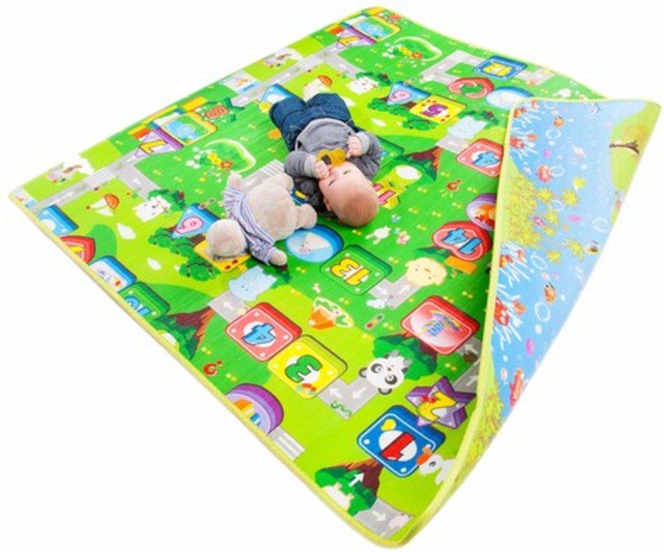 Pěnový koberec Ourbaby Fruit number obdélník 180x200 cm červená modrá - obrázek 2