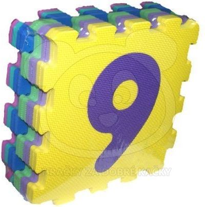 Pěnové puzzle 30x30 10 ks - číslice (0-9) - obrázek 1
