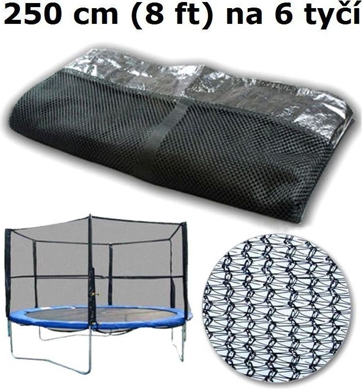 Ochranná síť na trampolínu 250 cm (8 ft) na 6 tyčí - obrázek 1