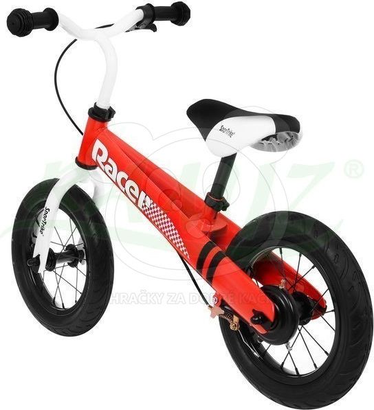 Odrážedlo Sport Trike Racer s nafukovacími koly - červené - obrázek 6