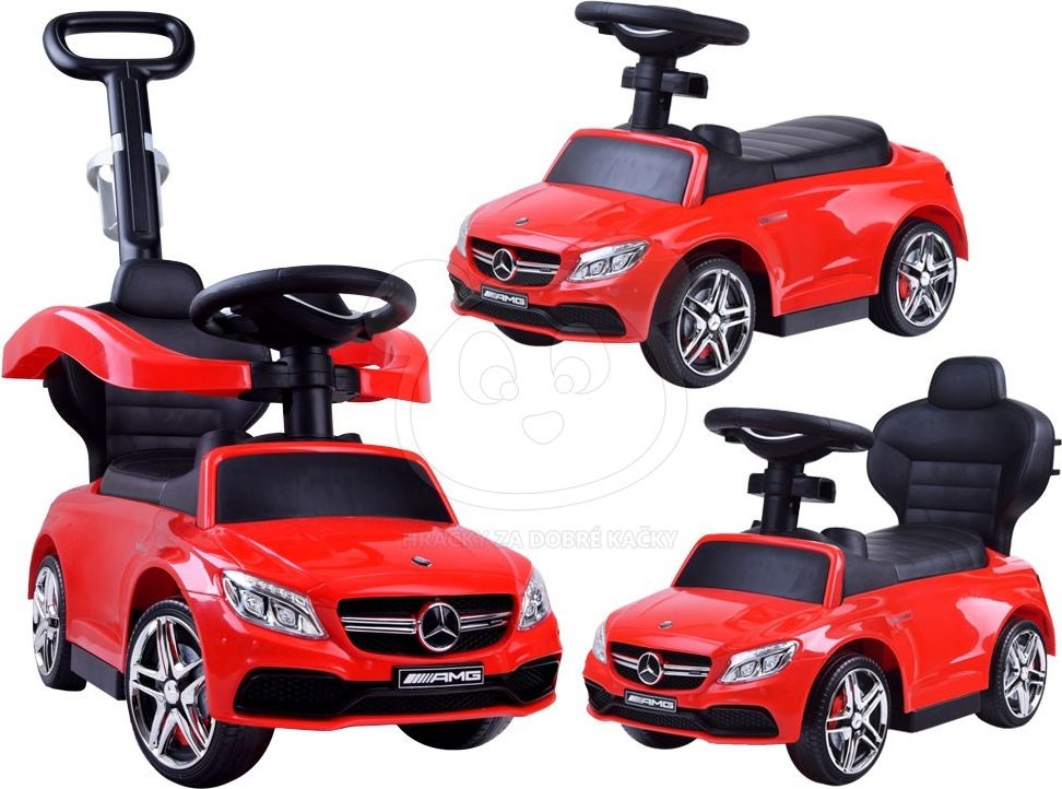 Odrážedlo Mercedes-Benz s vodící tyčí - modré - obrázek 2