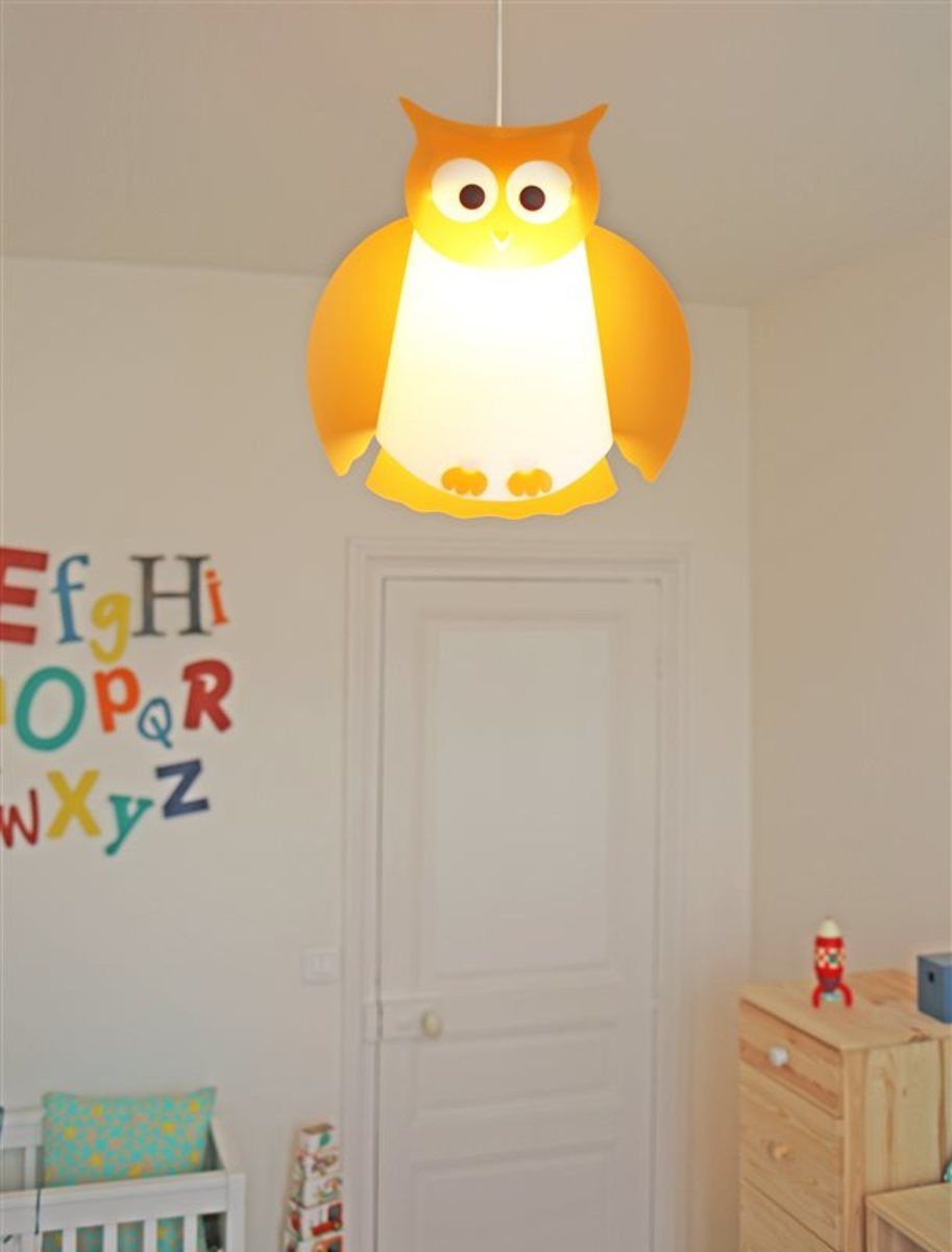 Dětská lampa sovička - různé barvy sv.růžová - obrázek 4