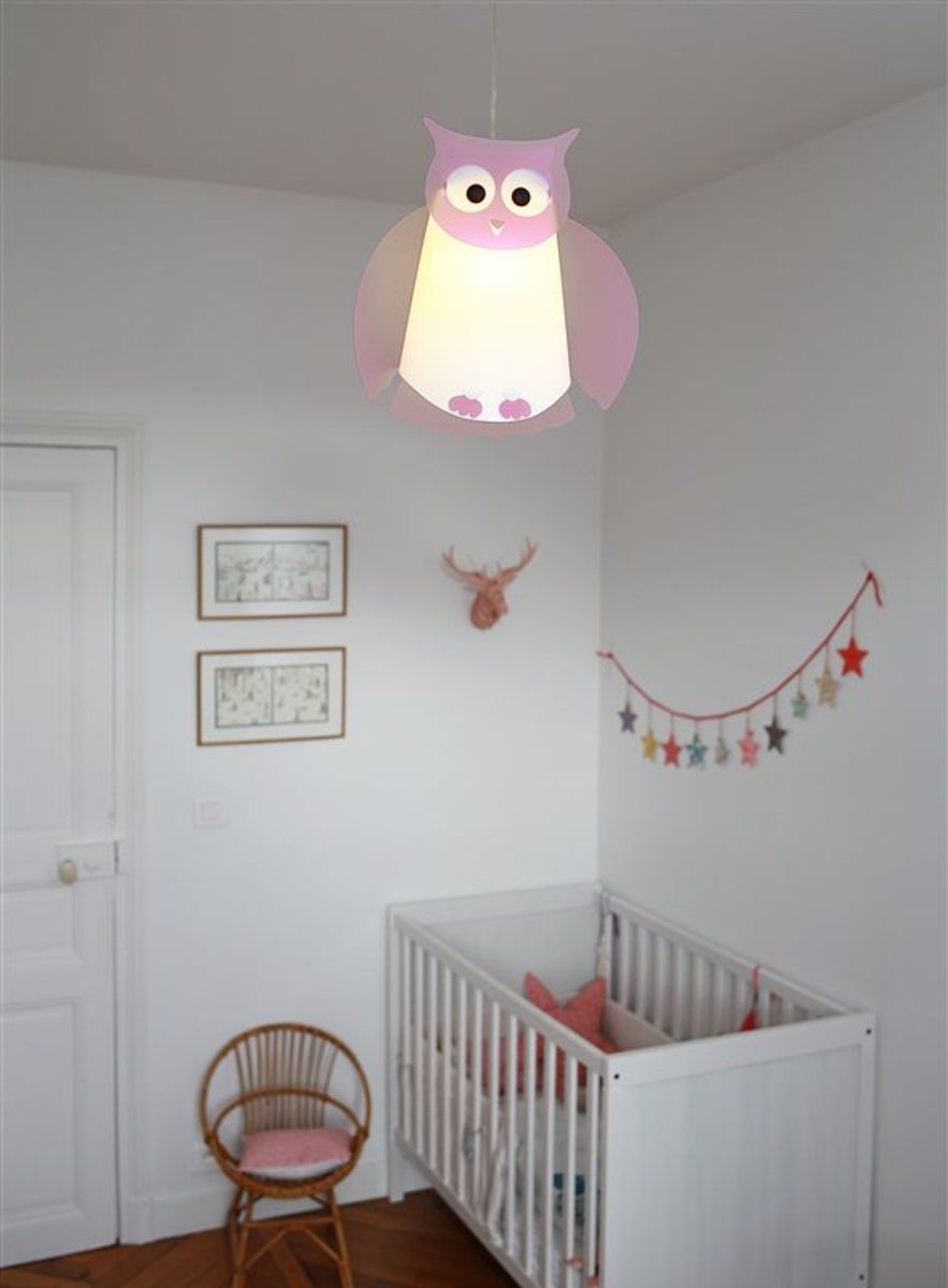 Dětská lampa sovička - různé barvy sv.růžová - obrázek 7