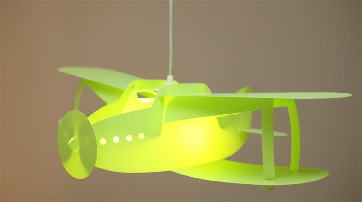 Dětská lampa letadlo - různé barvy červená - obrázek 1