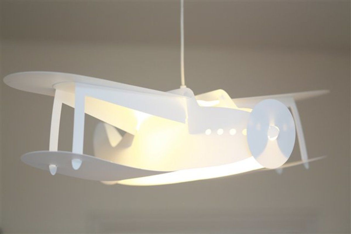 Dětská lampa letadlo - různé barvy červená - obrázek 4