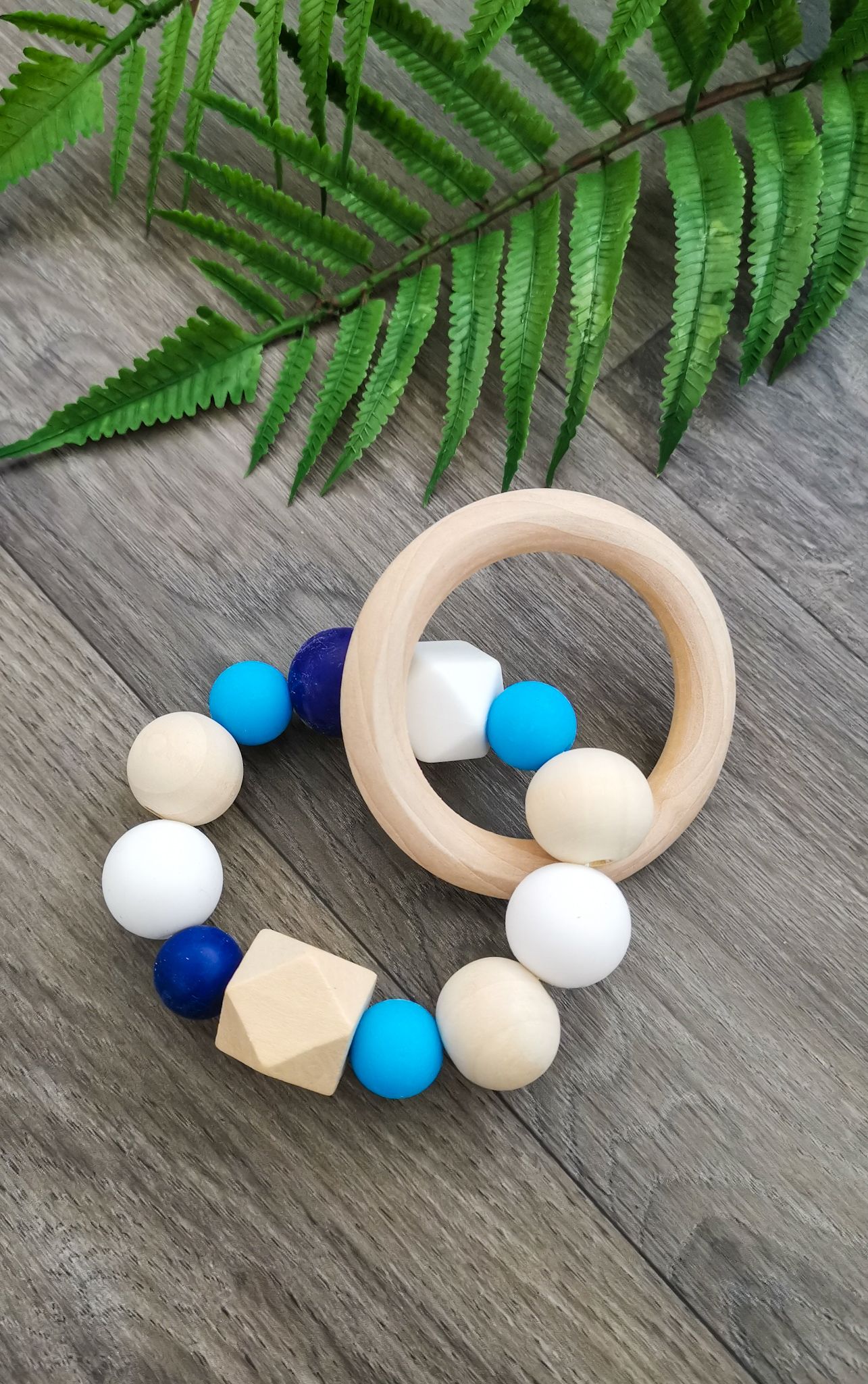 Kulišárny (handmade) Kousátko ,,Blue,, Tvar přívěsku: srdíčko - obrázek 1