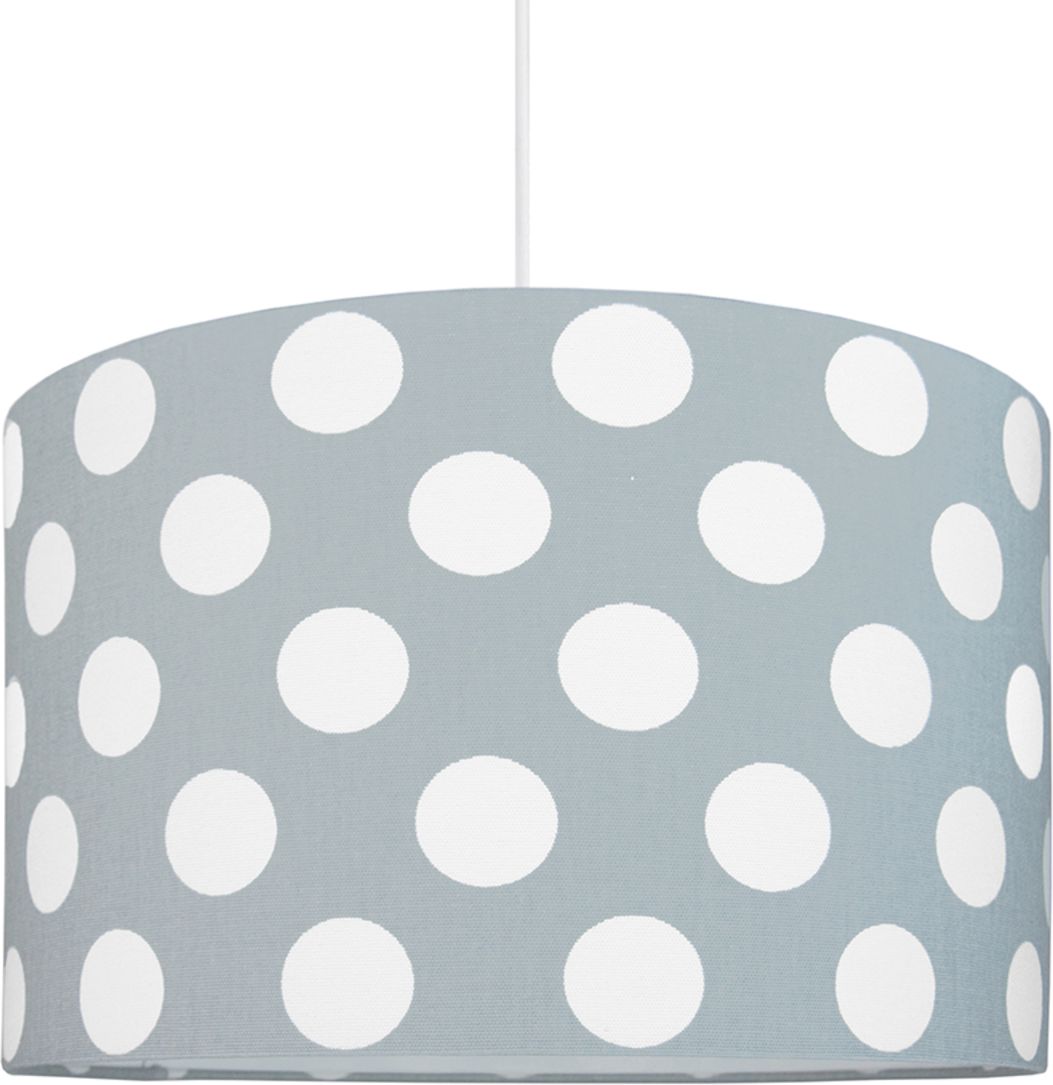 Textilní závěsná lampa Puntíky - šedá - obrázek 1