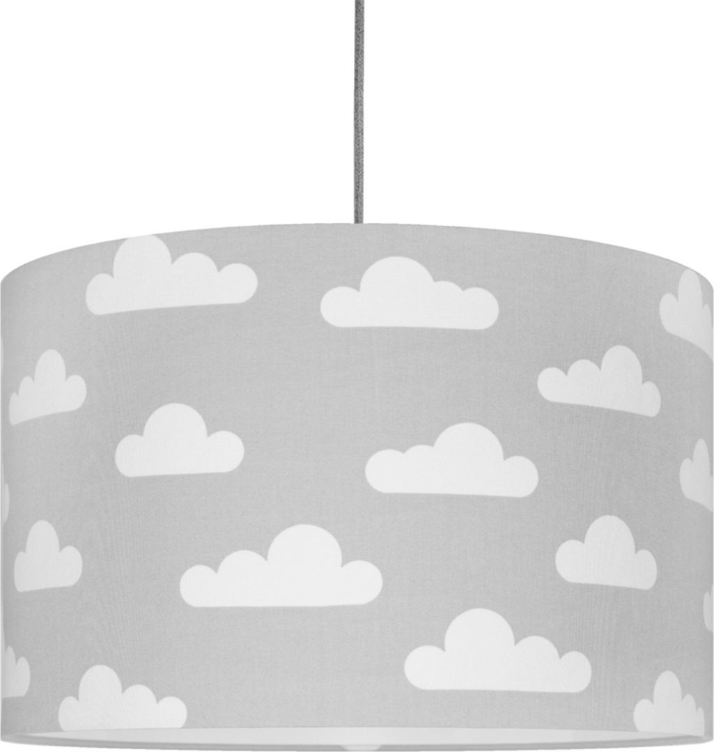 Textilní závěsná lampa Obláčky - šedá - obrázek 1