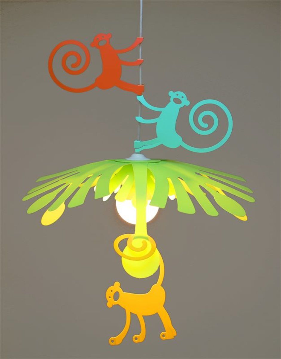 Dětská lampa opičky růžová - obrázek 1