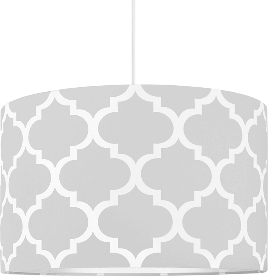 Textilní závěsná lampa Maroko - šedá - obrázek 1